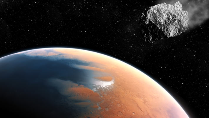 Chicxulub-Like Asteroid Caused Megatsunami on Early Mars